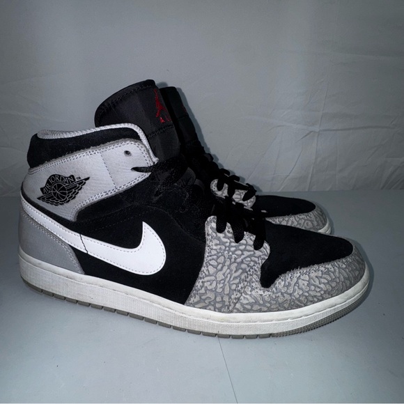 Air Jordan 1 Mid SE Elephant Print DM1200-016 Men’s Size 11 Retro Cement Gray - Picture 1 of 8